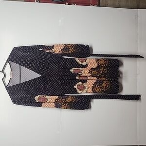 Fire Los Angeles boutique long sleeve, beautiful flowered, multi colored dress